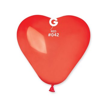 Латексна кулька серце Gemar CR17 (44 см) - червоний 25 шт. 17" 14569 фото
