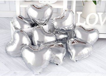 Кулька Flexmetal Мини Серце Срібло 9" 01129 фото