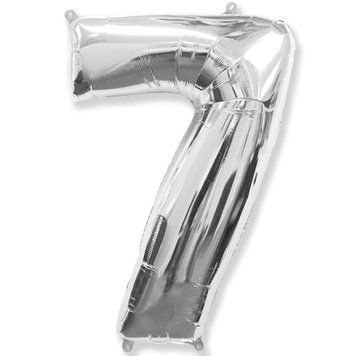 Фольгированная цифра Flexmetal (1 м) - "7" (серебро) 01290 фото