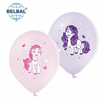 Латексні кульки Belbal "Магічні поні" рожевий, фіолетовий макарун, мікс, 30 см 12" (25 шт.) 15098 фото