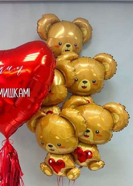 Фольгированная Фигура Flexmetal "Мишутка с сердцем" 11857 фото