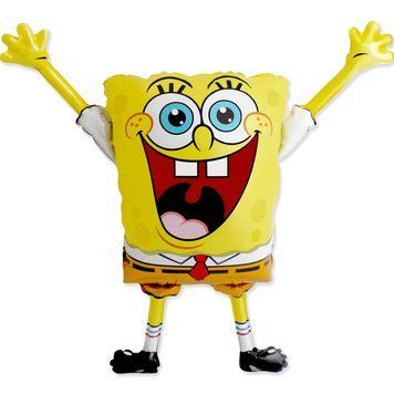 Фольгована куля фігура Flexmetal Щасливий Губка Боб - Sponge Bob 16720 фото