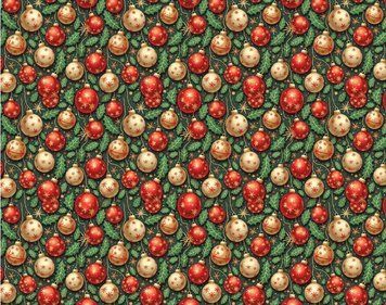 Пакувальний папір (5 листів) "Новорічні ялинкові кулі" (70*100 см) 17122 фото