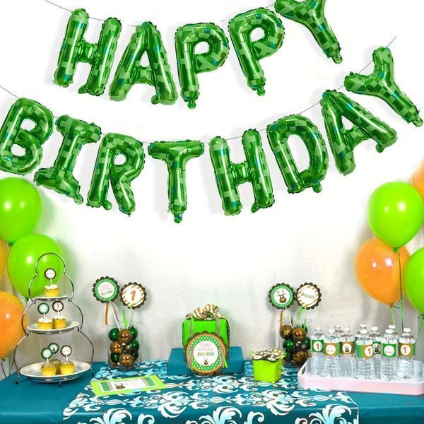 Фольгований напис &laquo;Happy Birthday&raquo; - Майнкрафт Minecraft 16028 фото