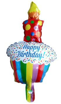 Фольгована куля Міні-фігура Китай "Кекс Happy birthday" 14682 фото