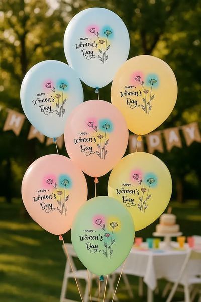 Шар латексный Art Show "Happy Women's Day" (1 ст.) 50 шт 16430 фото