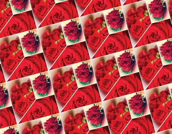 Пакувальний папір (5 листів) "Червоні троянди" 14635 фото