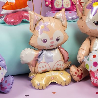 Фольгированный шар фигура під повітря Китай Лисенок персиковый 43см*25см 15257 фото