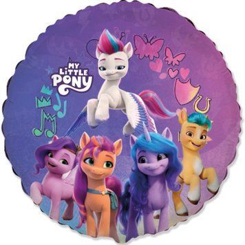 Фольгированный шар Flexmetal Круг Мой маленький пони команда - My Little Pony 18" 16704 фото