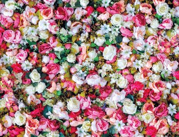 Пакувальний папір (5 листів) "Кольорові квіти та троянди" 14638 фото
