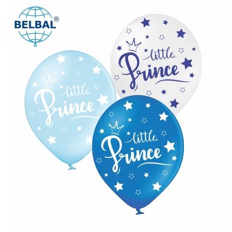 Латексный Шар Sharoff (Belbal) «Little Prince. Короны, звездочки» 12` (25 шт.) 11712 фото