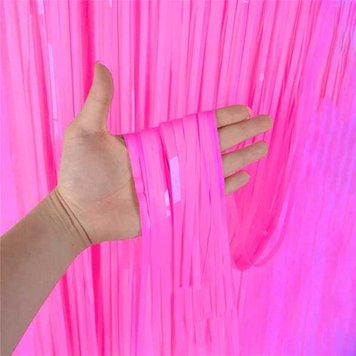 Декоративна шторка для фотозони - яскраво рожева 1*2 м 14864 фото