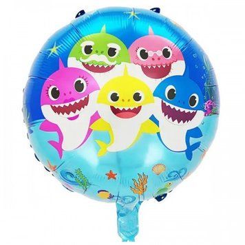 Фольгована кулька Китай BABY SHARK Акулятко 18" 12373 фото