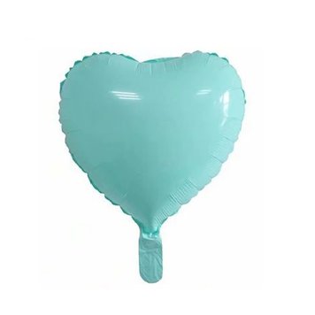 Фольгована куля серце Китай "Блакитний пастель" 9" 14542 фото