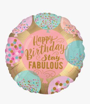Фольгированный Круг Китай &laquo;Happy Birthday. Шарики с конфетти&raquo; 18' 05789 фото