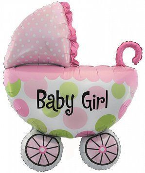 Фольгированная фигура Китай &laquo;Коляска Baby Girl&raquo; 82см*108см АКЦИЯ 01696 фото