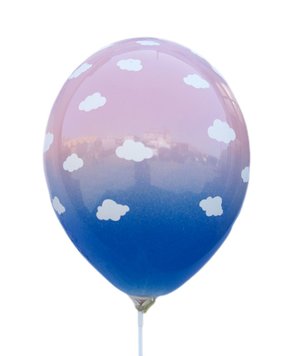 Кулі латексні Belbal "Хмари" рожево блакитне омбре 12" (1 шт.) 12854 фото