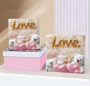 Коробка подарункова Ведмедики LOVE (набор 3 шт.) S маленька 26 16991 фото