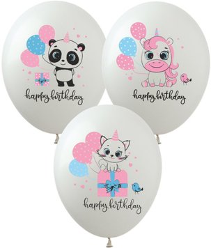 Латексна кулька Art Show"Happy Birthday Kids" 12' (1 ст. 5 кольорів) 13443 фото