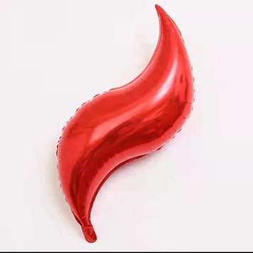 Фольгована куля Китай "Зігзаг хвиля" - червоний 18" 14500 фото