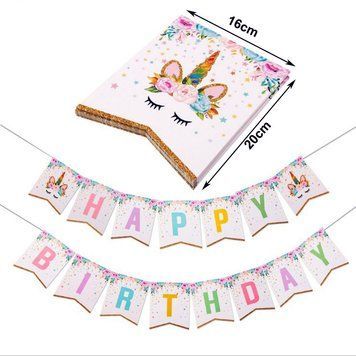 Вивіска "Happy Birthday" - сплячий єдиноріг АКЦІЯ 04316 фото