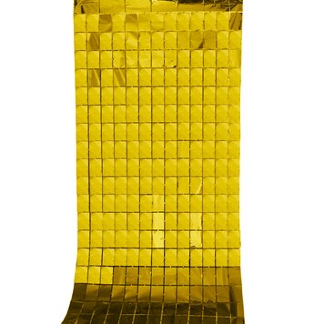 Декоративна шторка для фотозони "Квадратна" - золото 1*2 м АКЦІЯ 11894 фото