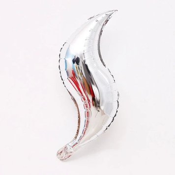 Фольгована куля Китай "Зігзаг хвиля" - срібний 18" 14501 фото