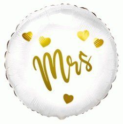 Фольгированный Шар Круг Flexmetal міс з малюнком Mrs. 18` 13091 фото