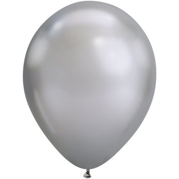 Латексна кулька Qualatex Chrome (7`) - срібло АКЦІЯ 08047 фото