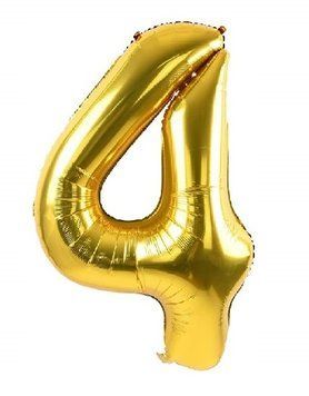 Фольгированная цифра Китай (60 см) &ndash; "4" (золото) АКЦИЯ 00514 фото