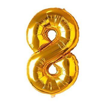 Фольгированная цифра Китай (60 см) &ndash; "8" (золото) АКЦИЯ 00518 фото