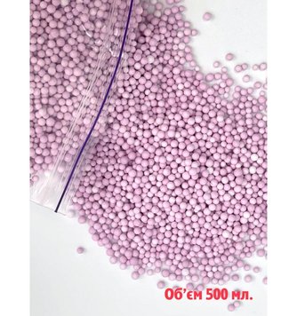 Пінопластова гранула лілова макарун, 2-4 мм., мілка, об'єм 500 мл. 15 грамм 13998 фото