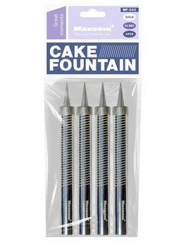Холодний фонтан Cake  Fountain (Польша) 15 см 60 сек (4 шт.) срібло 10118 фото