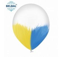 Латексный Шар BelBal "Brush"-голубо-жёлтый 12 (1шт.)