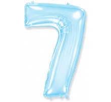 Фольгированная цифра Flexmetal (1 м) - "7" (Голубой перламутр) 