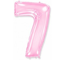 Фольгированная цифра Flexmetal (1 м) - "7" (Розовый перламутр) 