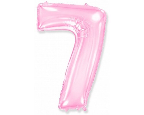 Фольгированная цифра Flexmetal (1 м) - "7" (Розовый перламутр) 