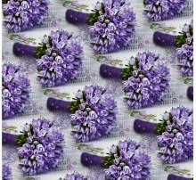 Упаковочная Бумага (5 листов) "Фиолетовый букетик" (70*100 см)