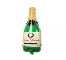 Фольгированный Шар Фигура Китай "Бутылка шампанского зеленая"