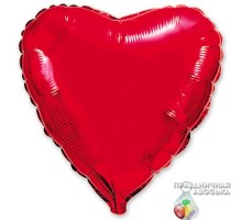 Шар Flexmetal Сердце Красное 18'
