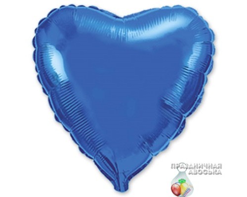 Шар Flexmetal Сердце Синее 18'