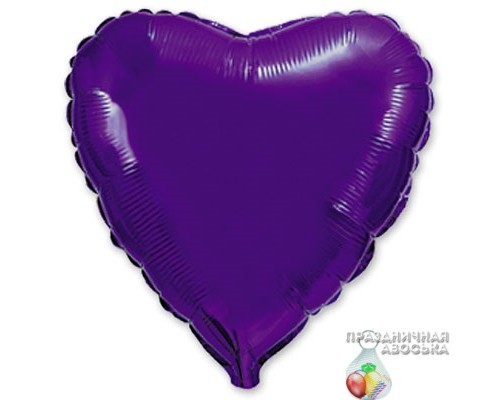 Шар Flexmetal Сердце Фиолетовое 18'