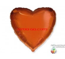 Шар Flexmetal сердце «Оранжевое» 18'