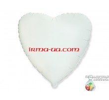 Шар Flexmetal сердце «Белое» 18'