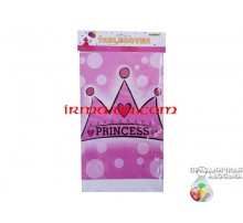 Скатерть с рисунком «Princess корона розовая» 108х180 см