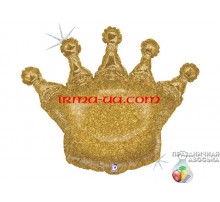 Фольгированный Шар-Фигура Grabo «Корона голограмма золотая» 75 см
