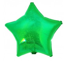 Фольгированный Шар Китай «Звезда голограмма» зеленая 18`  АКЦІЯ