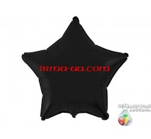 Фолльгированный шар Звезда Китай - «Черная» 18'