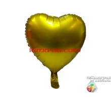 Фольгированное Сердце Китай сатин "Золото" 18'