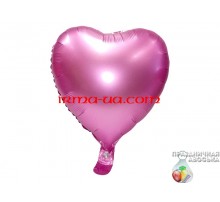 Фольгированное Сердце Китай сатин "Розовое" 18'